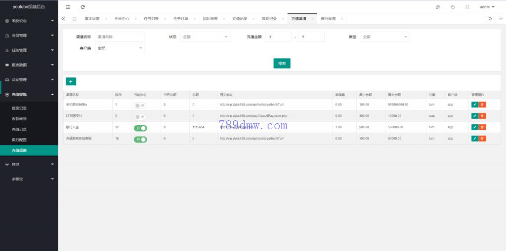 全新多国语言 电影任务系统 电影视频投资刷单_抢单源码 看视频返利